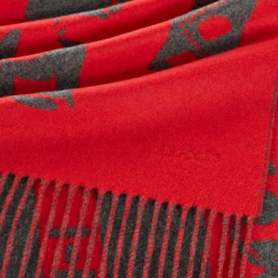 マフラー - レッド - レディス カシミヤショール＆ストール | Hermès